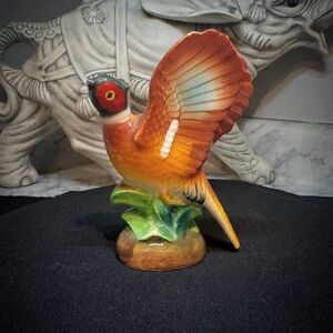 Vintage Hand-Painted Ceramic Pheasant Figurine